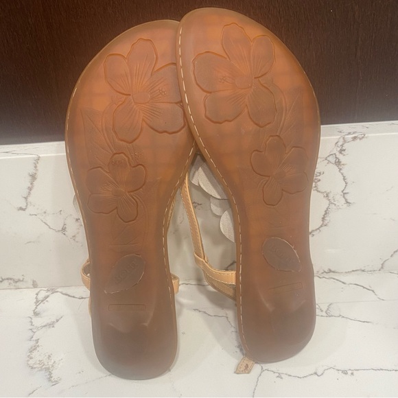 Born leather flower sandals, sz 10 - Picture 5 of 8